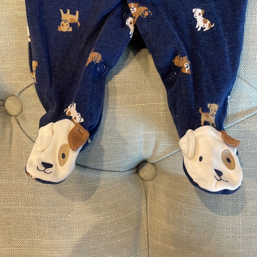 3M Baby Boy Doggie footies - Picture 2 of 4